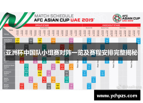 亚洲杯中国队小组赛对阵一览及赛程安排完整揭秘 亚洲杯中国队小组赛对阵一览及赛程安排完整揭秘